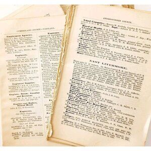 1906 Maine Register State Yearbook Ephemera Lot Of 400 Pcs Towns Cities LGDWB2